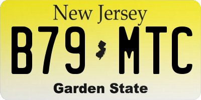 NJ license plate B79MTC