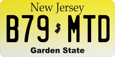 NJ license plate B79MTD