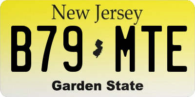 NJ license plate B79MTE