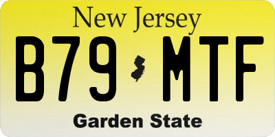 NJ license plate B79MTF