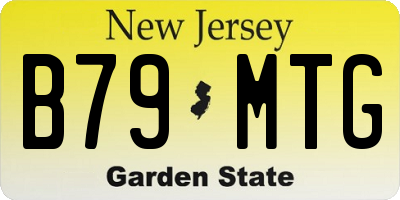 NJ license plate B79MTG