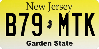NJ license plate B79MTK