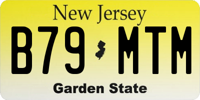 NJ license plate B79MTM