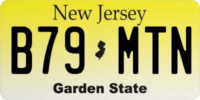 NJ license plate B79MTN