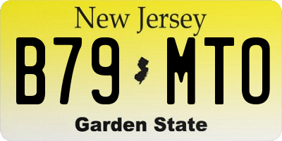 NJ license plate B79MTO