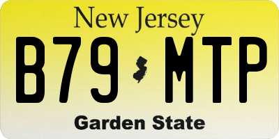 NJ license plate B79MTP