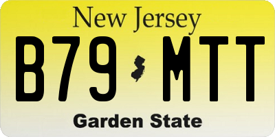 NJ license plate B79MTT