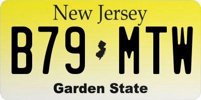 NJ license plate B79MTW