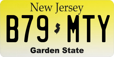 NJ license plate B79MTY