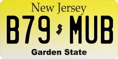 NJ license plate B79MUB