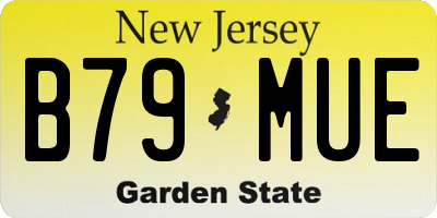 NJ license plate B79MUE