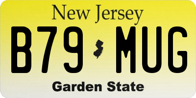 NJ license plate B79MUG