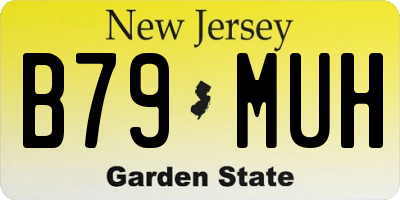 NJ license plate B79MUH