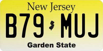 NJ license plate B79MUJ