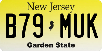 NJ license plate B79MUK
