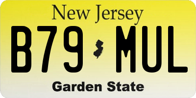 NJ license plate B79MUL