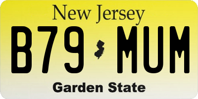 NJ license plate B79MUM