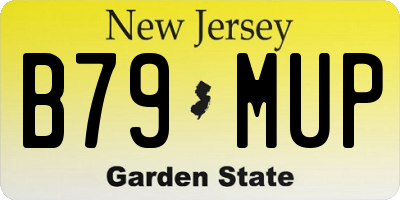 NJ license plate B79MUP