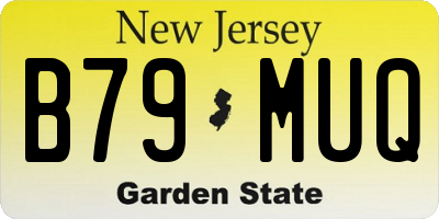 NJ license plate B79MUQ
