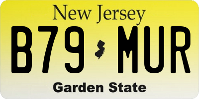 NJ license plate B79MUR