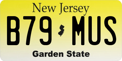 NJ license plate B79MUS