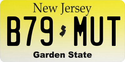 NJ license plate B79MUT