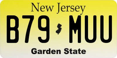 NJ license plate B79MUU