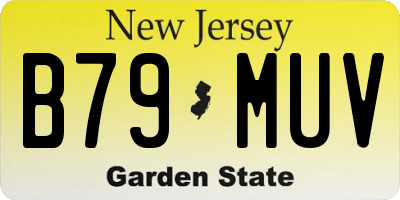 NJ license plate B79MUV