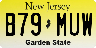 NJ license plate B79MUW
