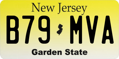 NJ license plate B79MVA
