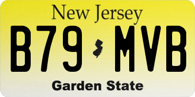 NJ license plate B79MVB