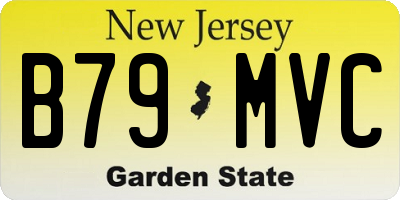 NJ license plate B79MVC