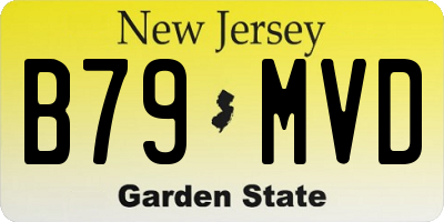 NJ license plate B79MVD