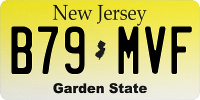 NJ license plate B79MVF
