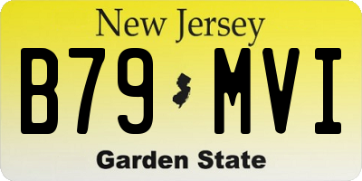 NJ license plate B79MVI