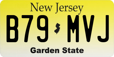 NJ license plate B79MVJ