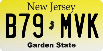 NJ license plate B79MVK