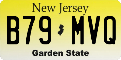 NJ license plate B79MVQ