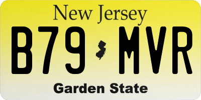NJ license plate B79MVR