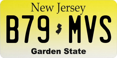 NJ license plate B79MVS