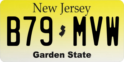 NJ license plate B79MVW