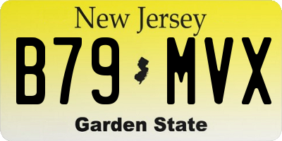 NJ license plate B79MVX