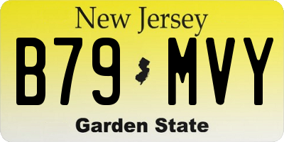 NJ license plate B79MVY