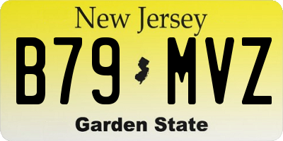 NJ license plate B79MVZ