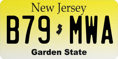 NJ license plate B79MWA