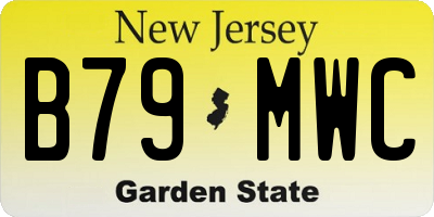 NJ license plate B79MWC