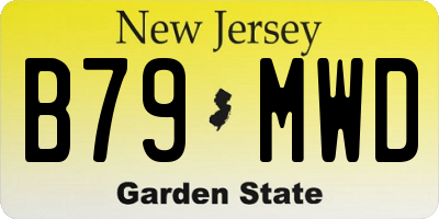 NJ license plate B79MWD