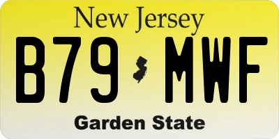 NJ license plate B79MWF