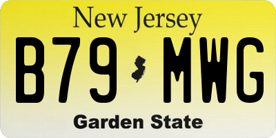 NJ license plate B79MWG