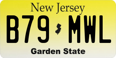 NJ license plate B79MWL